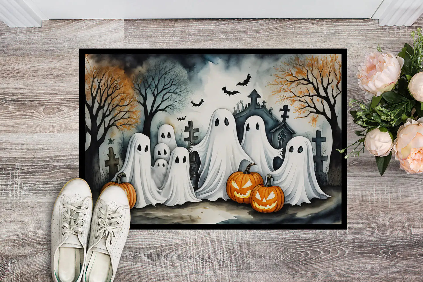 Ghosts Spooky Halloween Doormat