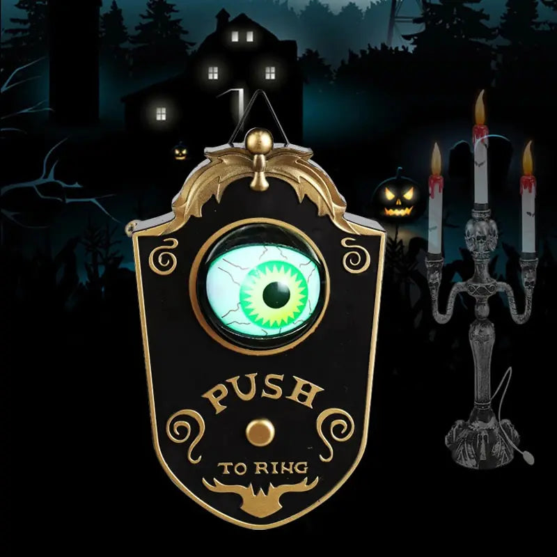 One-Eyed Glowing Halloween Doorbell Prop