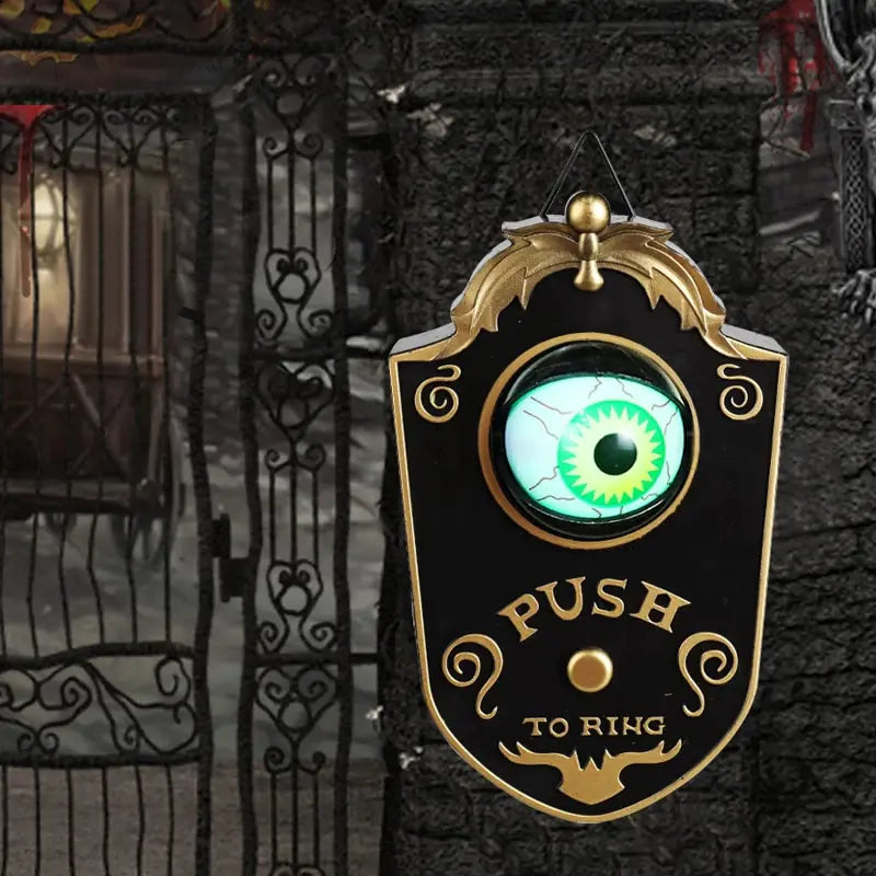 One-Eyed Glowing Halloween Doorbell Prop